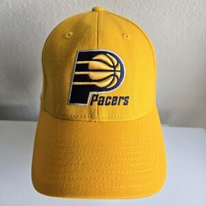 Indiana Pacers NBA Adidas Yellow Baseball Cap‎ Hat Strapback New